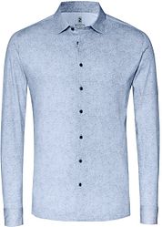Desoto Shirt Flanel Melange Light Blue 