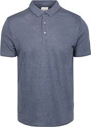 Knowledge Polo Regular Linen Indigo