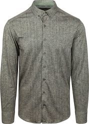 State Of Art Shirt Jersey Herringbone Green