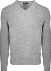Steppin' Out Pullover V-Neck Merino Wool Mid Grey