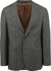 Suitable Linen Blazer Green