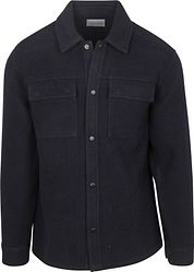 Suitable Overshirt Wool Blend Navy