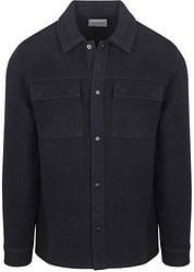 Suitable Overshirt Wool Blend Navy