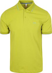 Sun68 Polo Shirt Small Stripe Collar Light Green 