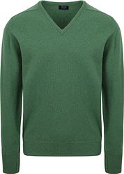 William Lockie V-Neck Lambswool Green