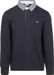 Gant Heavy Rugger Shield Polo Shirt Navy 