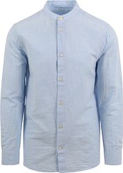 KnowledgeCotton Apparel Shirt Linen Light Blue