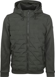 No Excess Jacket Knitted Sleeve Dark Green