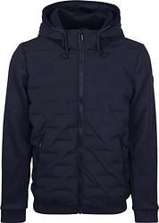 No Excess Jacket Knitted Sleeve Navy