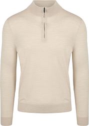 Suitable Merino Half Zip Sweater Ecru