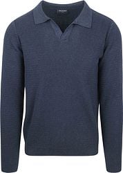 Suitable Pullover Riva Structure Melange Navy