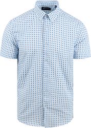 Suitable Short Sleeve Shirt Print Blue