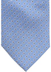 Suitable Tie Silk Stripe Flowers Blue 