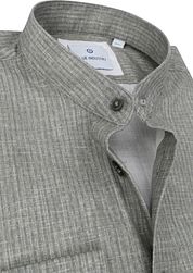 Blue Industry Shirt Mao Collar Green