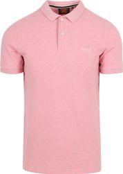 Superdry Classic Polo Shirt Melange Pink