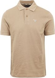 Barbour Tartan Pique Polo Shirt Beige