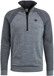 Cast Iron Half Zip Sweater Blue