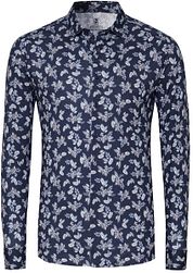 Desoto Shirt Print Denim Blooming Navy