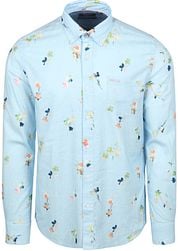 NZA Shirt Kane Linen Blend Light Blue