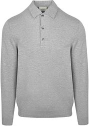 Profuomo Longsleeve Polo Shirt Luxury Basic Grey