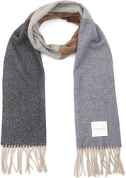 Profuomo Scarf Lambswool Grey Blue Brown