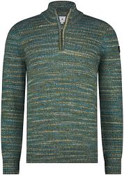 State Of Art Half Zip Pullover Melange Green