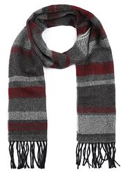 Suitable Men's Scarf Red Grey