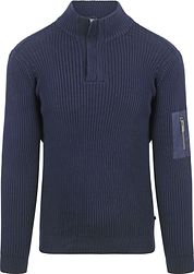 Suitable Mou Half Zip Pullover Navy