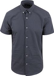 Suitable Short Sleeve Shirt Print Navy