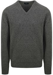 William Lockie Pullover Lambswool V Cliff Grey