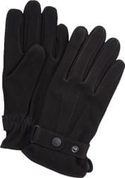 Profuomo Gloves Black Nubuck Leather