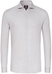 Desoto Essential Shirt Hai Piqué Pied De Poule Beige