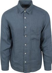 Marc O'Polo Shirt Linen Dark Blue 