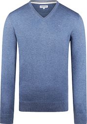 McGregor Pullover Merino Wool V-Neck Faded Blue