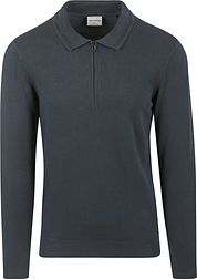 No Excess Pullover Polo Shirt Navy