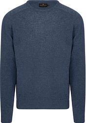 Steppin' Out Pullover Lambswool Mid Blue