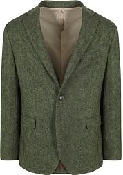 Suitable Birds Eye Sport Jacket Merino Wool Green