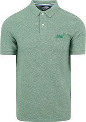 Superdry Piqué Polo Shirt Melange Green