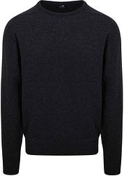 William Lockie Pullover Lambswool Charcoal Dark Grey