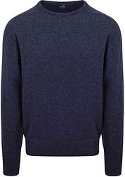 William Lockie Pullover Lambswool Indigo Melange