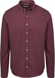 King Essentials The Tommy Overhemd Bordeaux