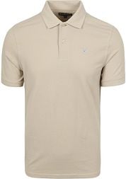 Barbour Pique Polo Shirt Beige