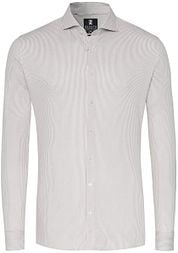 Desoto Essential Shirt Hai Piqué Stripes Beige