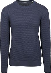 Knowledge Pullover Bubble Knit Indigo
