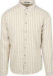 No Excess Shirt Stripes Beige