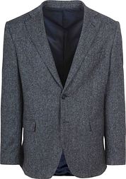 Suitable Birds Eye Sport Jacket Merino Wool Navy