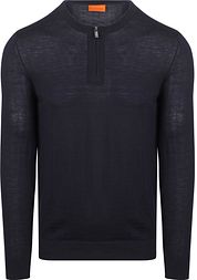Suitable Crew Zip Merino Navy