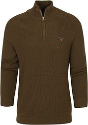 Gant Halfzip Wool Dark Green