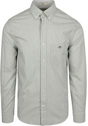 Gant Poplin Banker Shirt Stripe Green