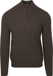 Steppin' Out Half Zip Pullover Merino Wool Brown